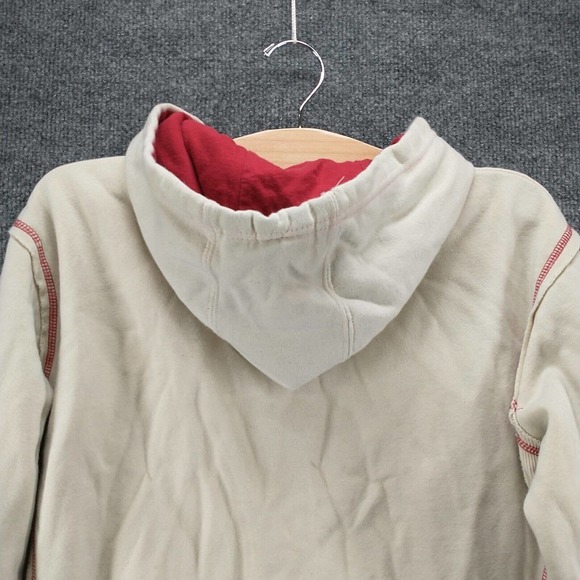 Colosseum Athletics Womens Indiana Hoosiers Pullover Hoodie Cream XL Embroidered - Picture 8 of 14